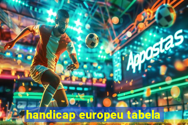 handicap europeu tabela